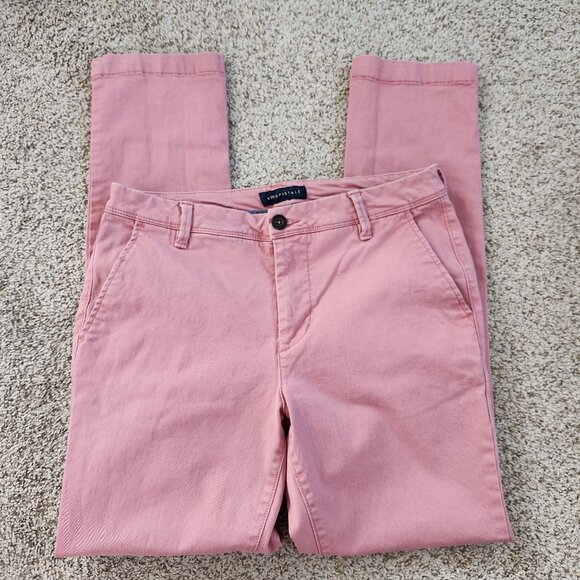 Aeropostale Skinny Leg Pink Khaki Pants - Picture 1 of 8